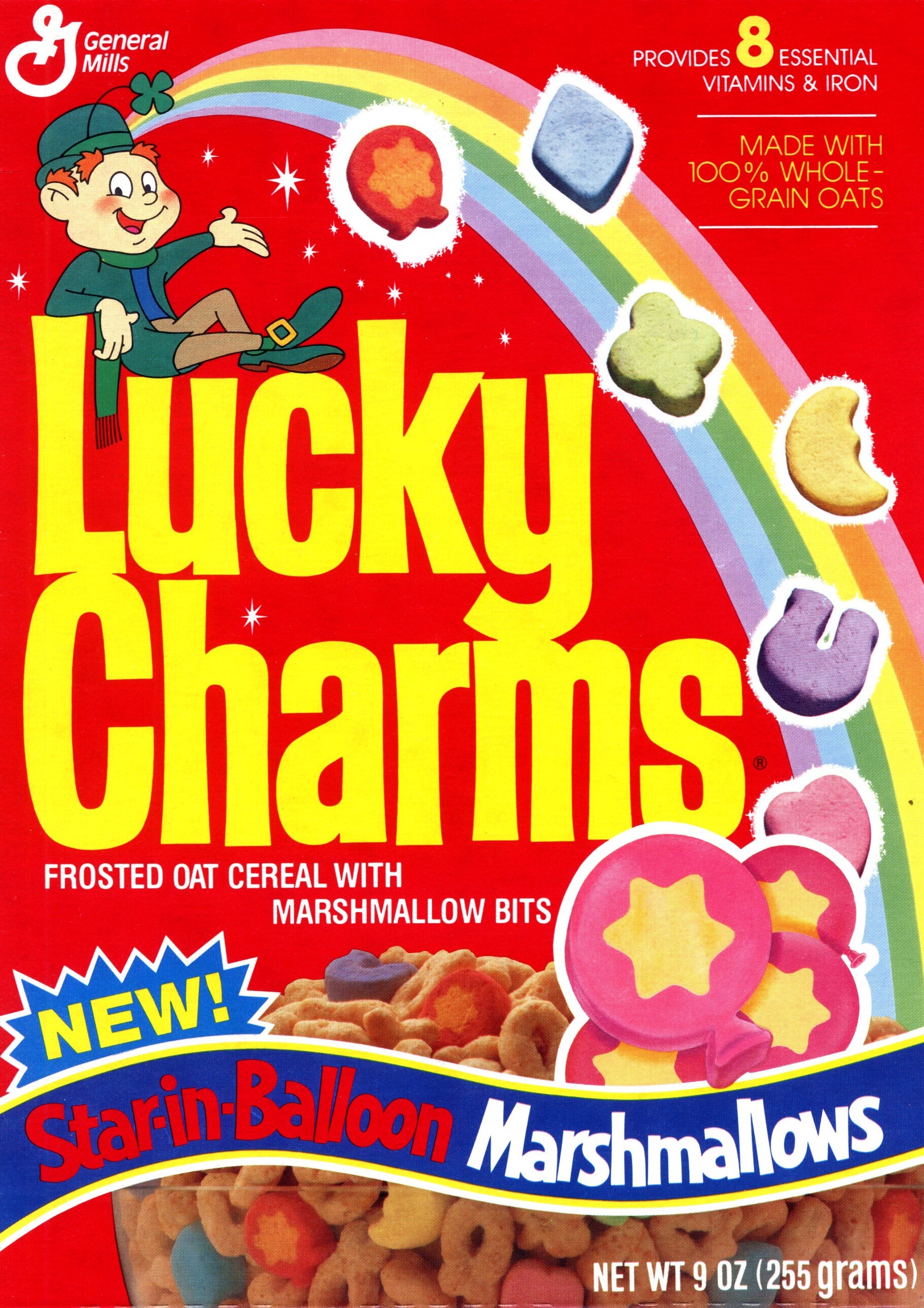 Package of Lucky Charms with Star-in-Balloon marshmallows